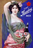 A European woman advertises Kembang (Sakura export) beer apparently aimed at a European (or expatriate) market - perhaps a Dutch joint enterprise based in the Dutch East Indies (Surabaya, Indonesia).