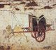 China: Man and camel cart in a mural in the tomb of Han Shixun, Xuanhua, Hebei, Liao Dynasty (1093-1117).
