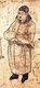 China: Man in a procession (detail) in a mural in the tomb of Han Shixun, Xuanhua, Hebei, Liao Dynasty (1093-1117).