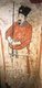 China: A doorkeeper in a mural in the tomb of Zhang Shiqing, Xuanhua, Hebei, Liao Dynasty (1093-1117).