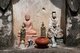 Thailand: Miniature Buddhas and a Guan Yin statue on the main chedi at the Shan (Tai Yai) temple of Wat Pa Pao, Chiang Mai