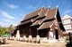 Thailand: The old wooden viharn with sand chedis alongside, Wat Phan Tao, Chiang Mai